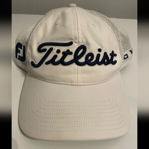 Titleist Pro V1 Hat Cap FJ FootJoy White Golf SnapBack Adult